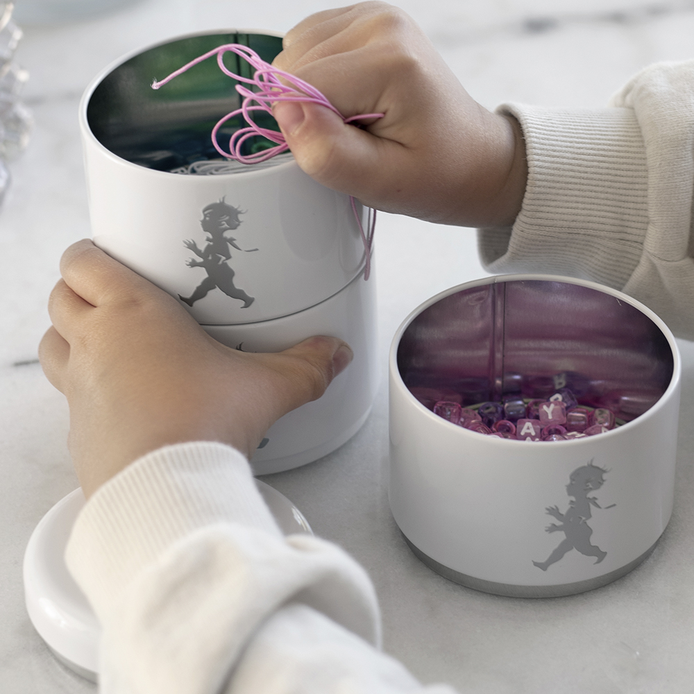 SOLSTICKAN Tredelad Förvaringsburk Vit