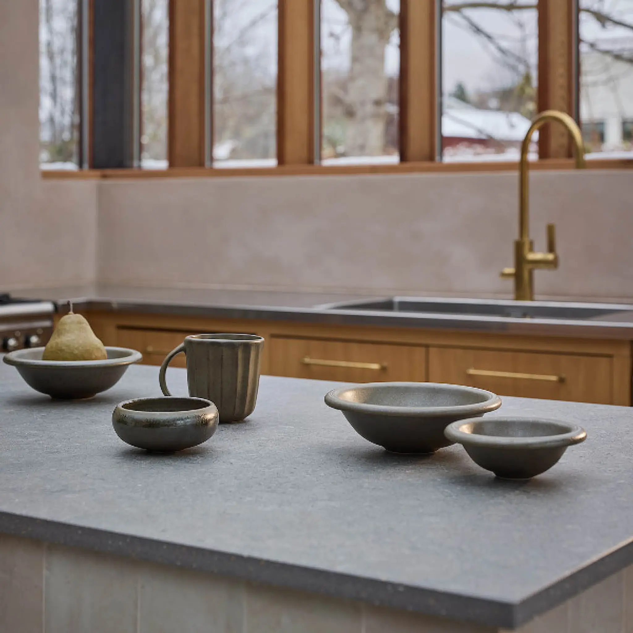 Tell Me More Elba skål S 6x18 cm grønn/brun