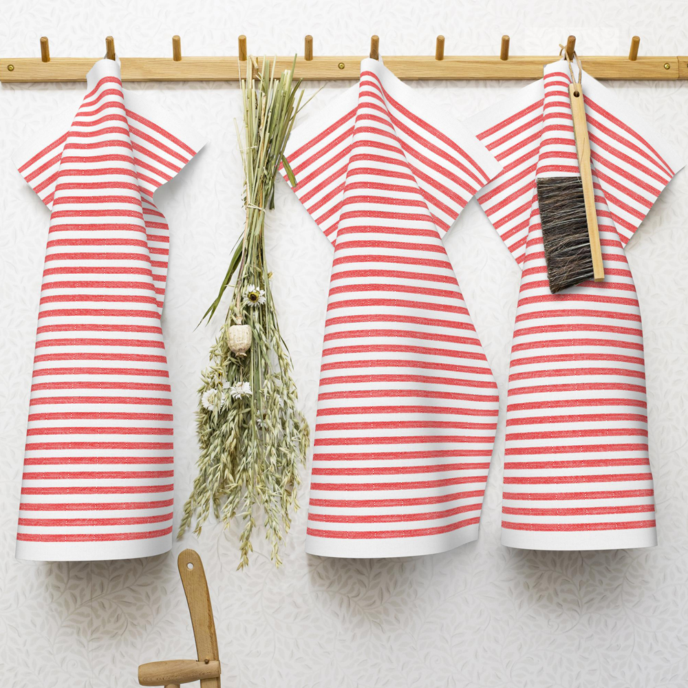 Ekelund Tvärs kjøkkenhåndkle 35x50 cm rød