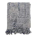 Bresso pläd 160x130 cm blå/vit