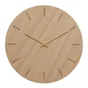 Light Oak väggklocka 38 cm ljus ek med guldvisare