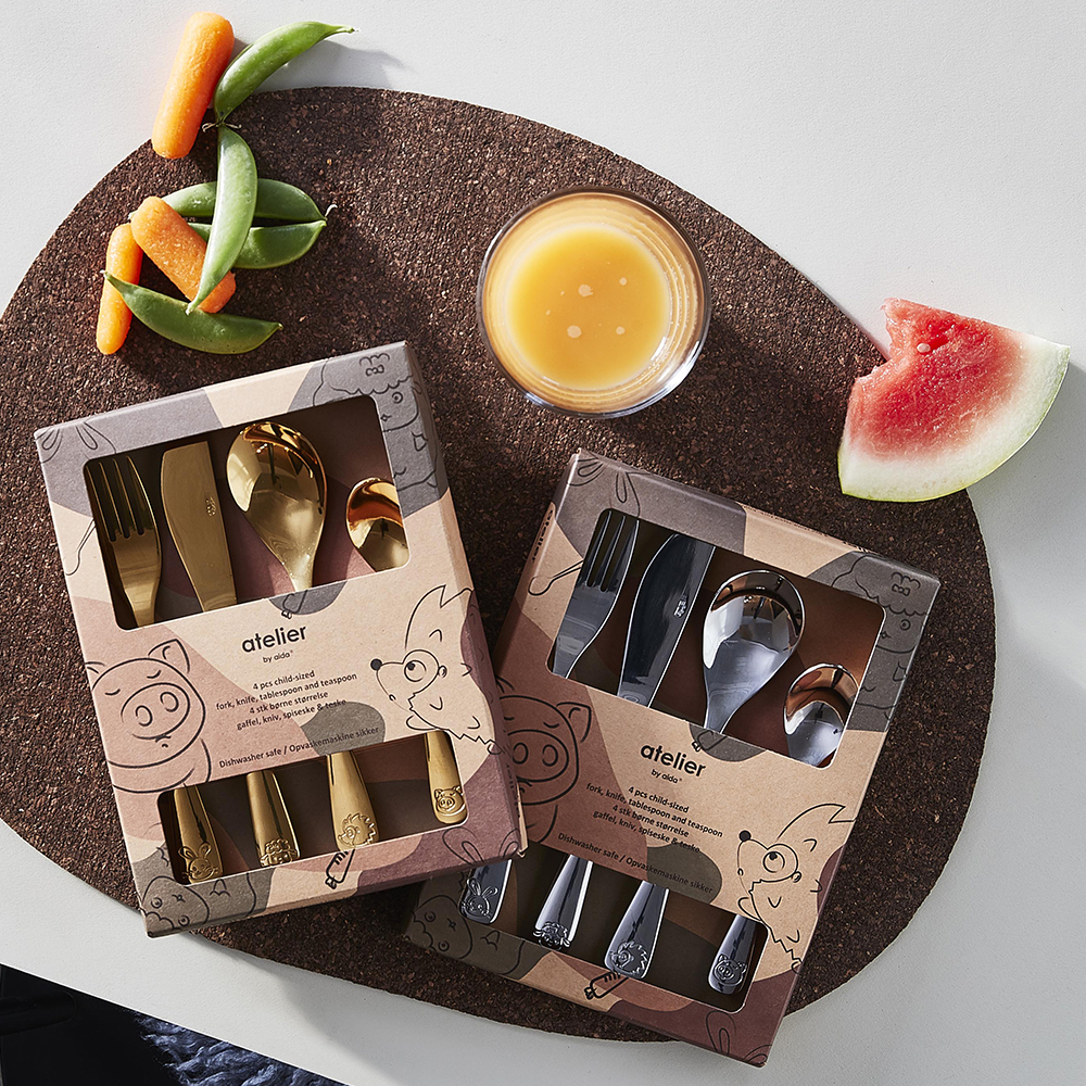 Aida Atelier barnebestikk 4 deler stål