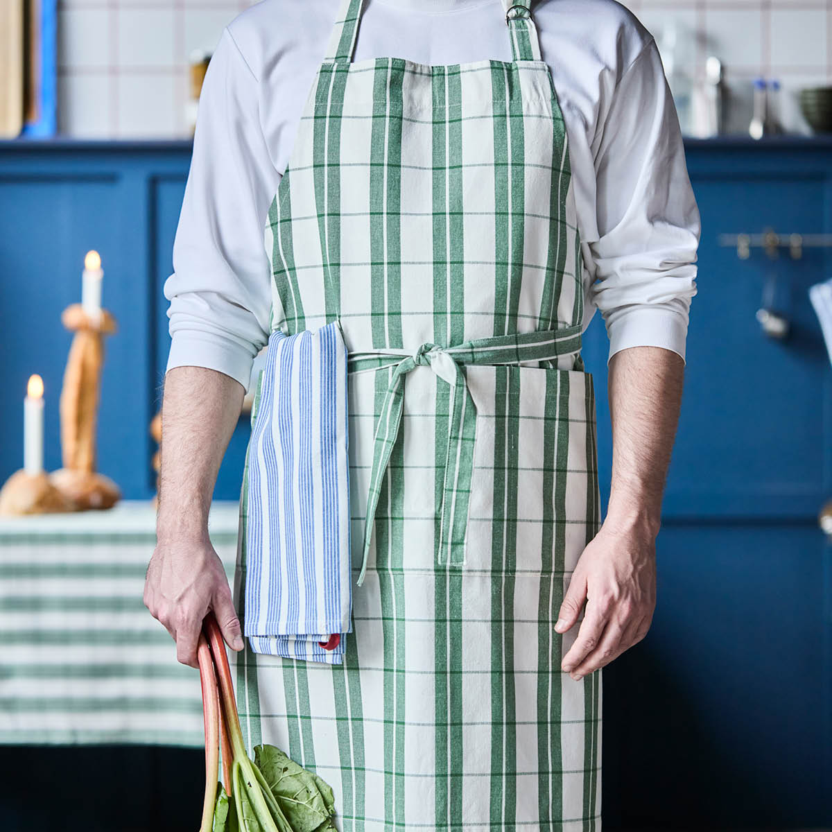 Nicolas Vahé Chef forkle 87 cm grønn/hvit