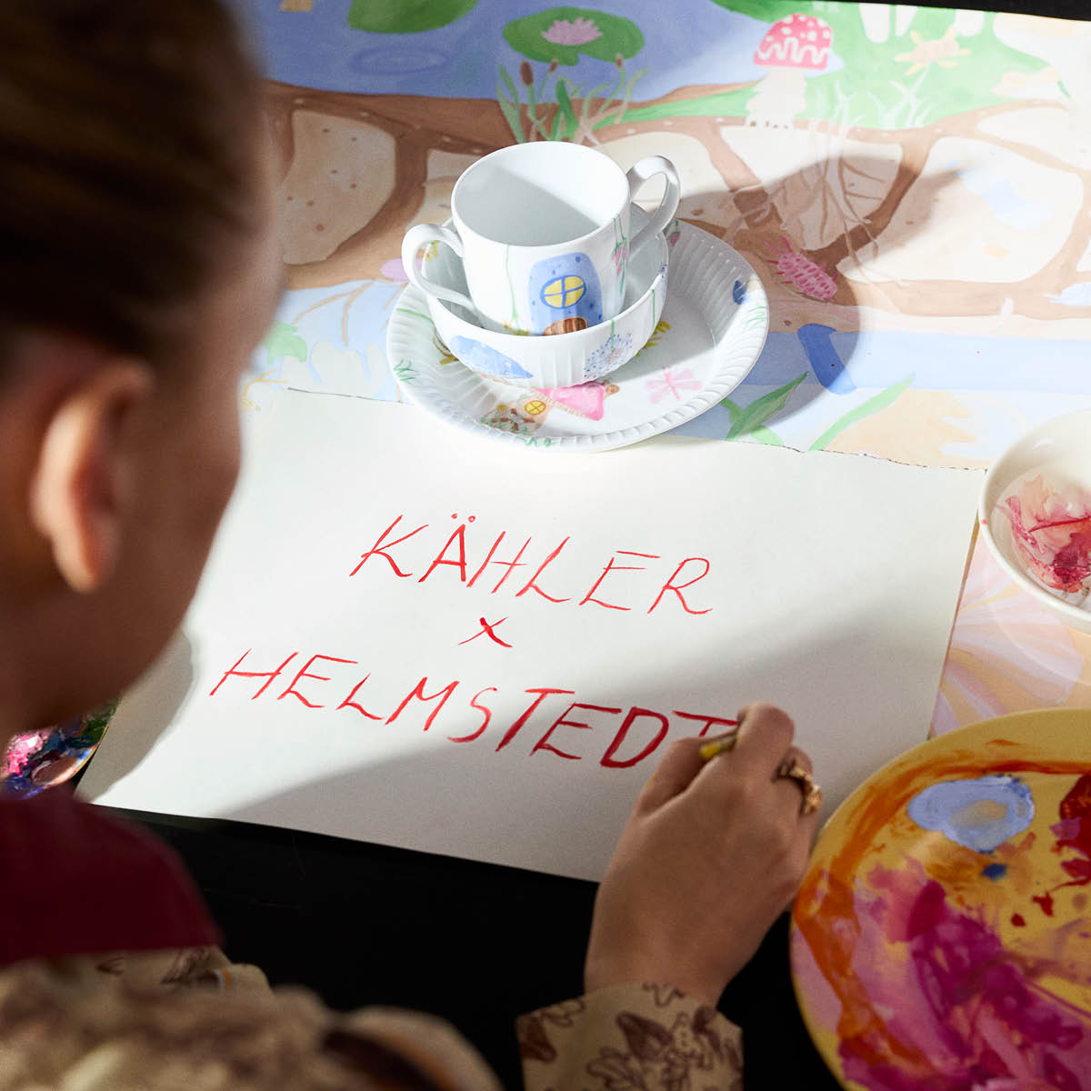 Kähler Hammershøi Kids lastenastiasto 3 osaa valkoinen