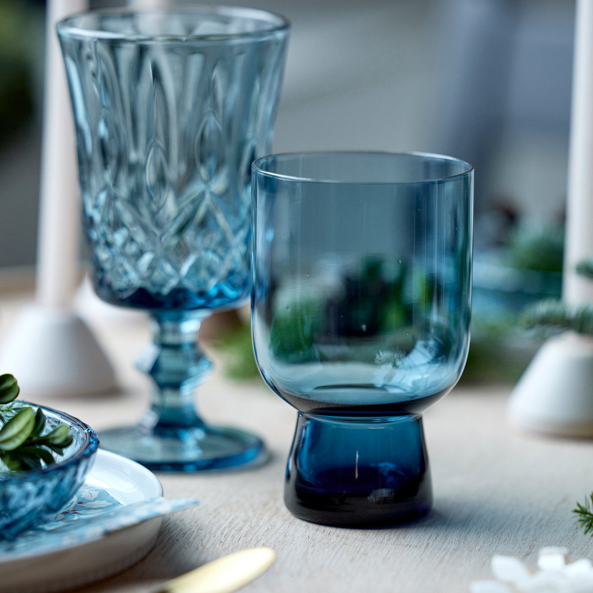 Lyngby Glas Sorrento vannglass 30 cl 4 stk blå