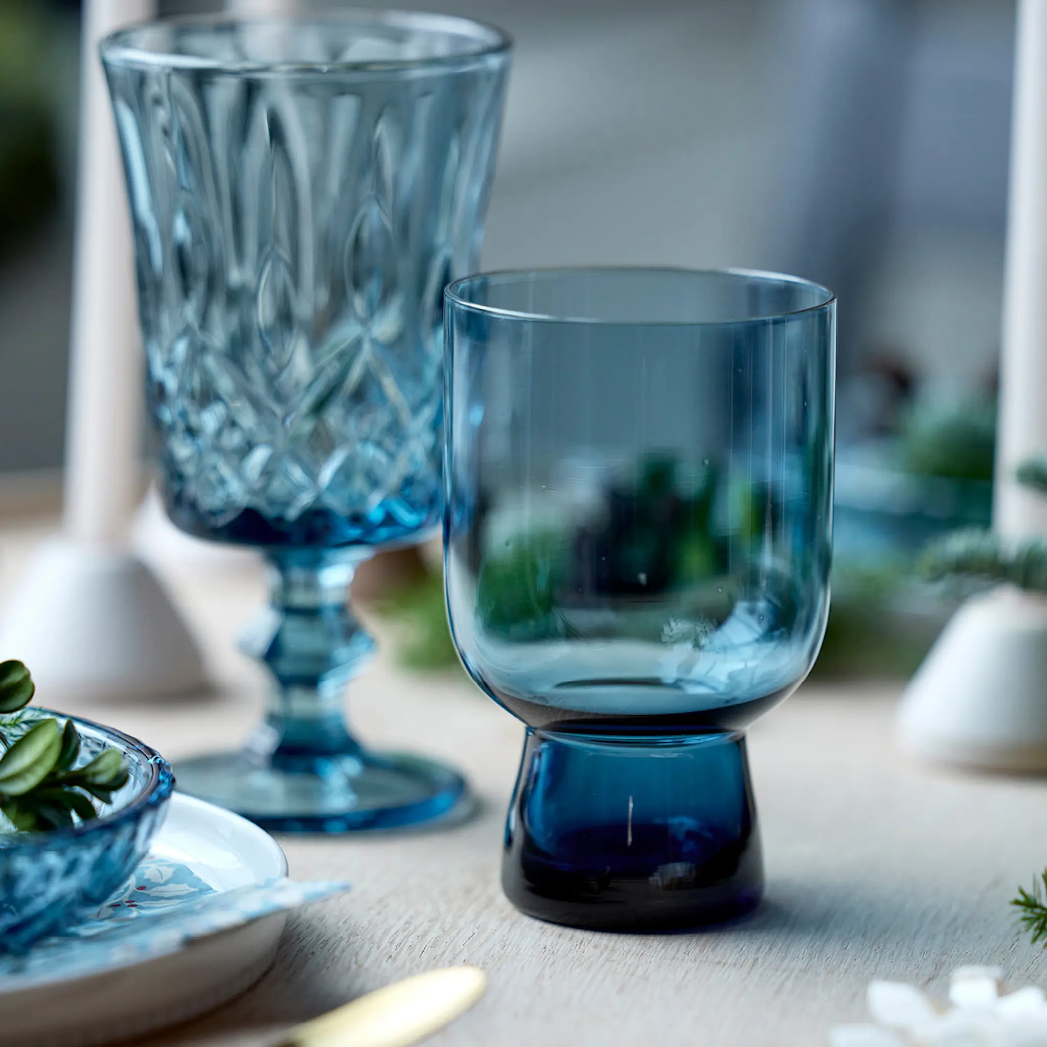 Lyngby Glas Sorrento vattenglas 30 cl 4-pack blå