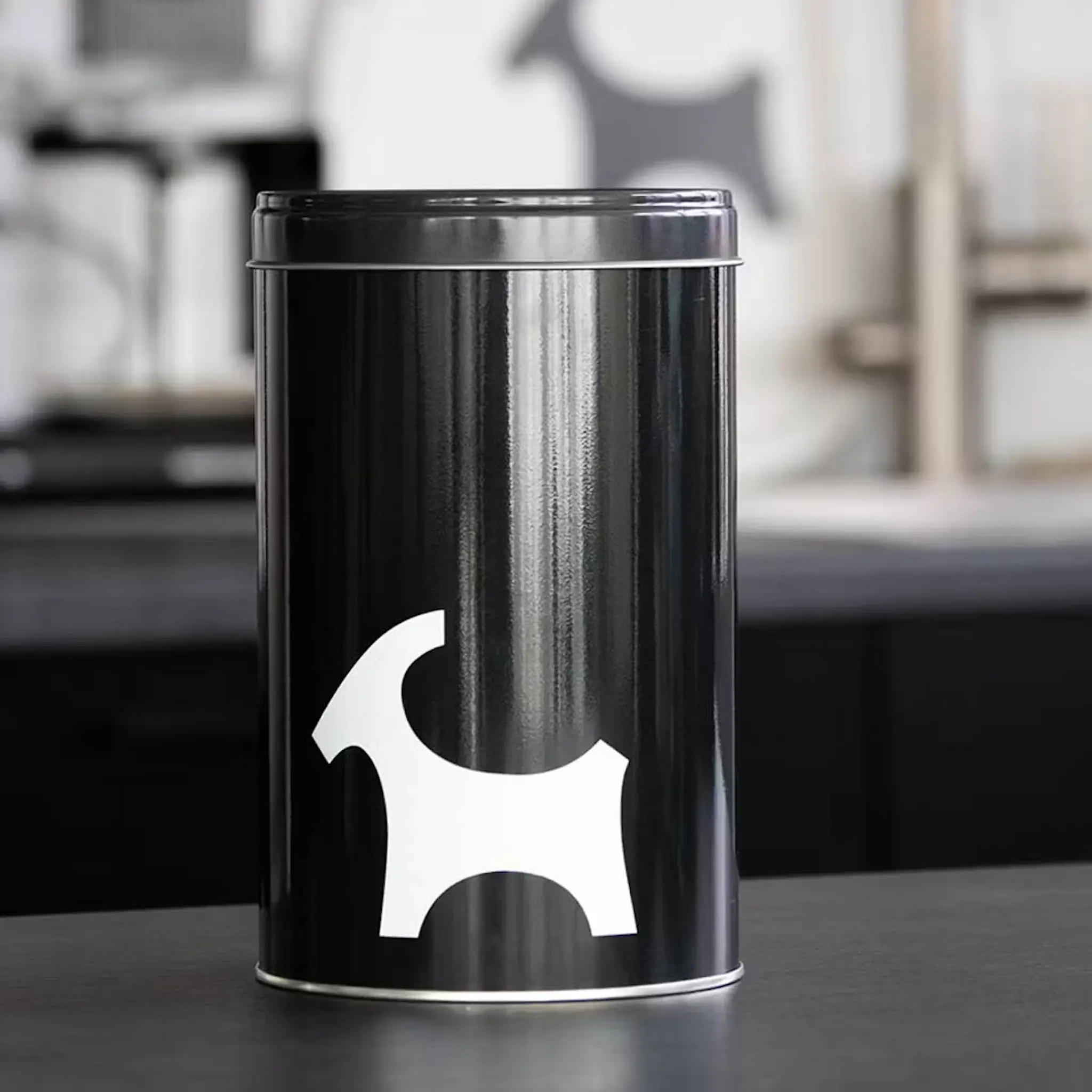 Rotor Design Plåtburk rund 17x10,5cm bock svart