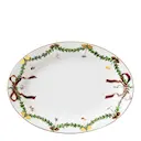 Star Fluted Christmas Fat Oval 34 cm Vit