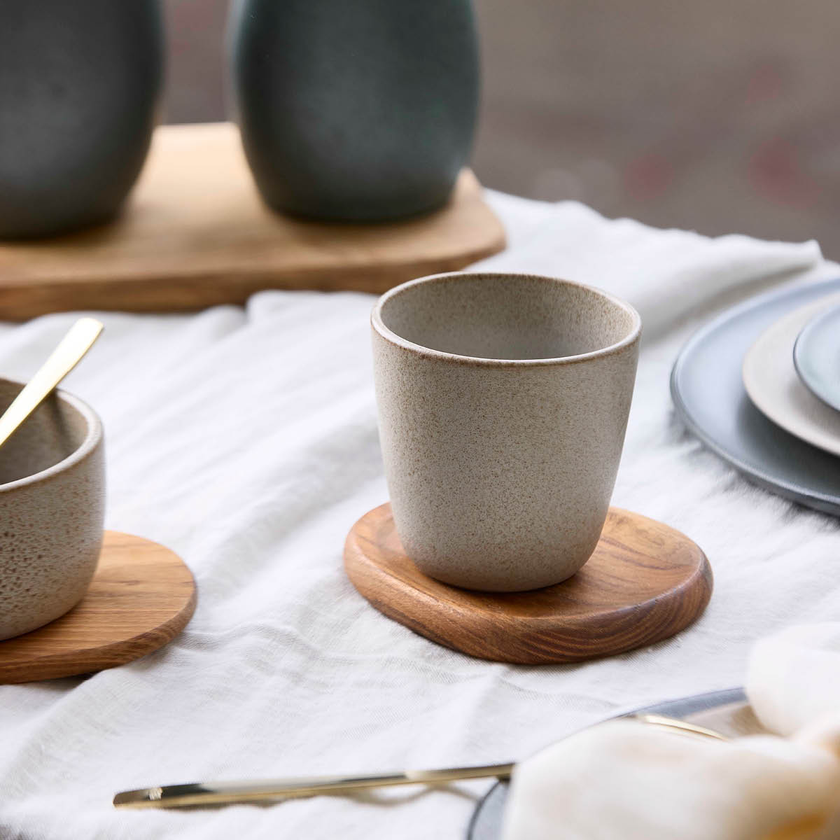 Aida RAW mugg utan öra 30 cl sandy beige