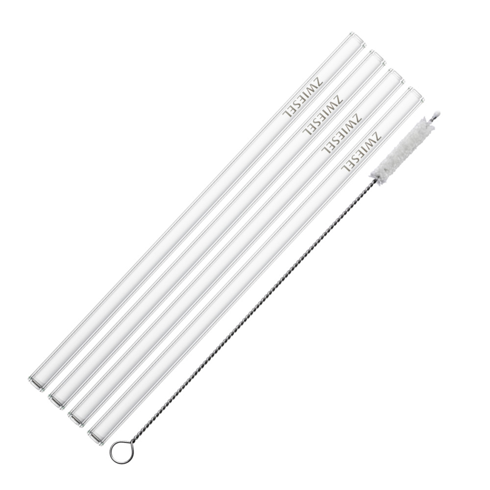 Zwiesel Glas - Glastrinkhalm Pilli 21 cm 4 kpl Kirkas
