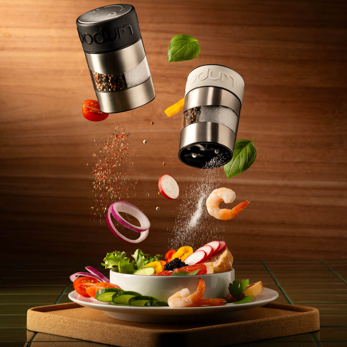 Bodum Twin salt- och pepparkvarn 12,5 cm vit