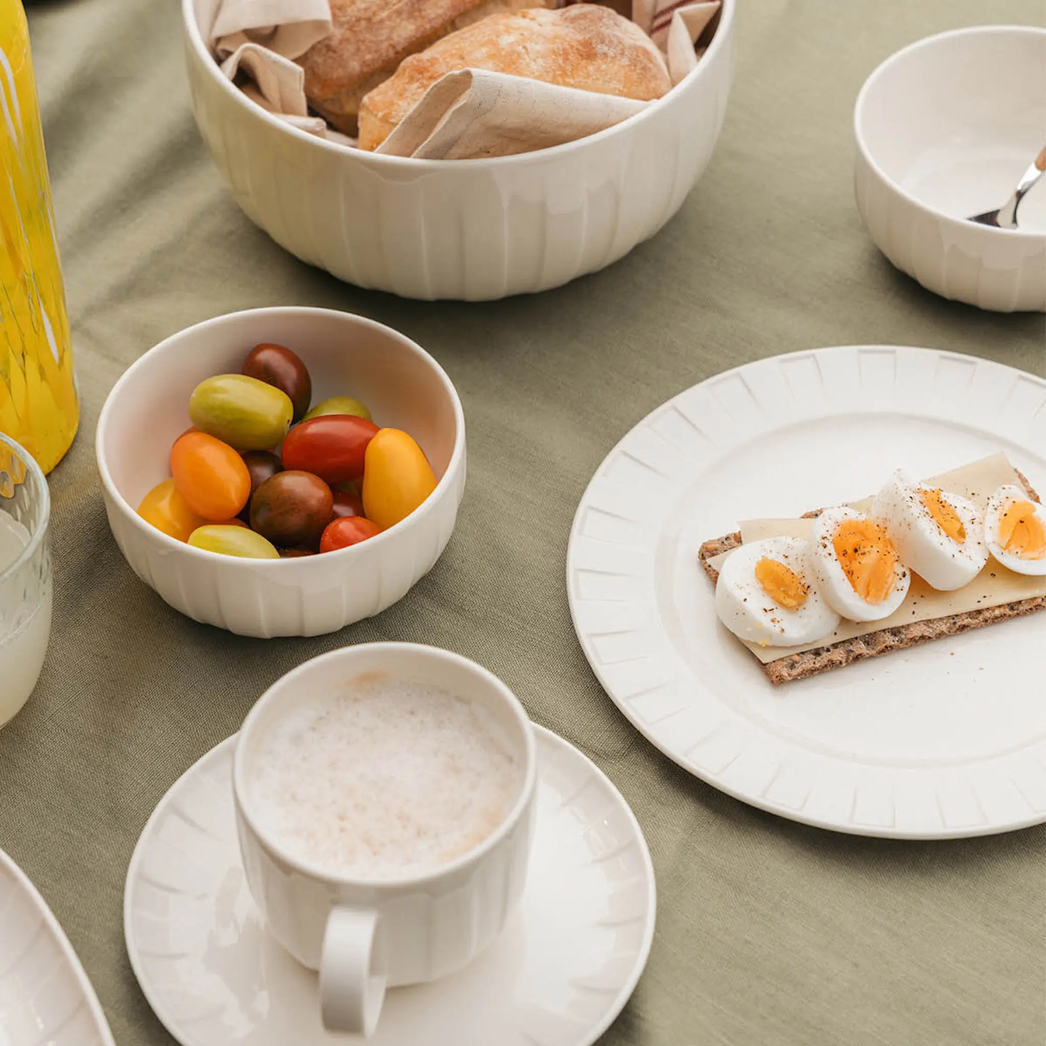 Stiernholm Senja espressokopp med fat 9 cl vit