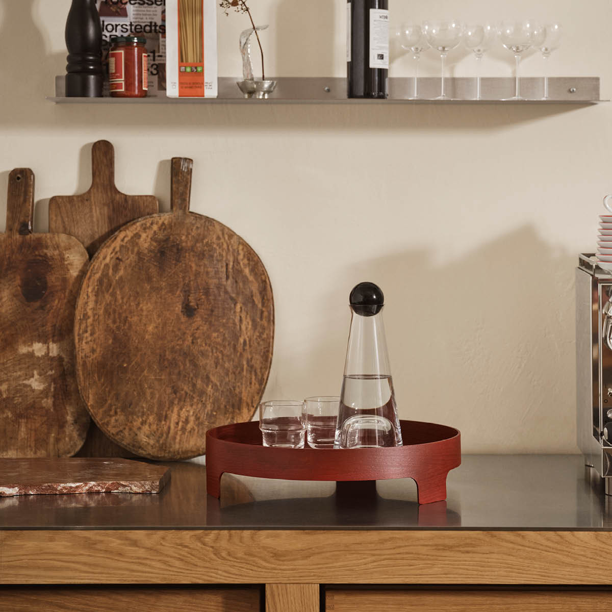 Design House Stockholm Bridge Tarjotin 42 cm Punainen