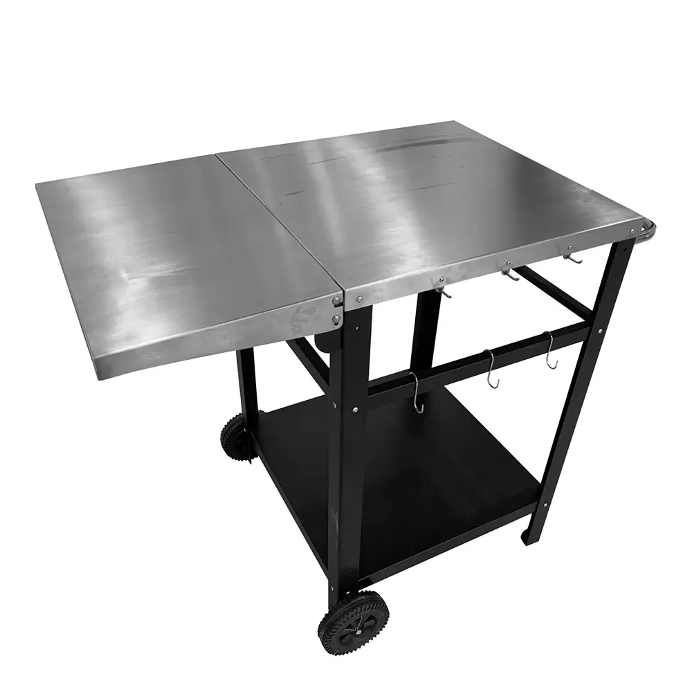 Napo Grillipöytä 88x56x85 cm Musta/teräs