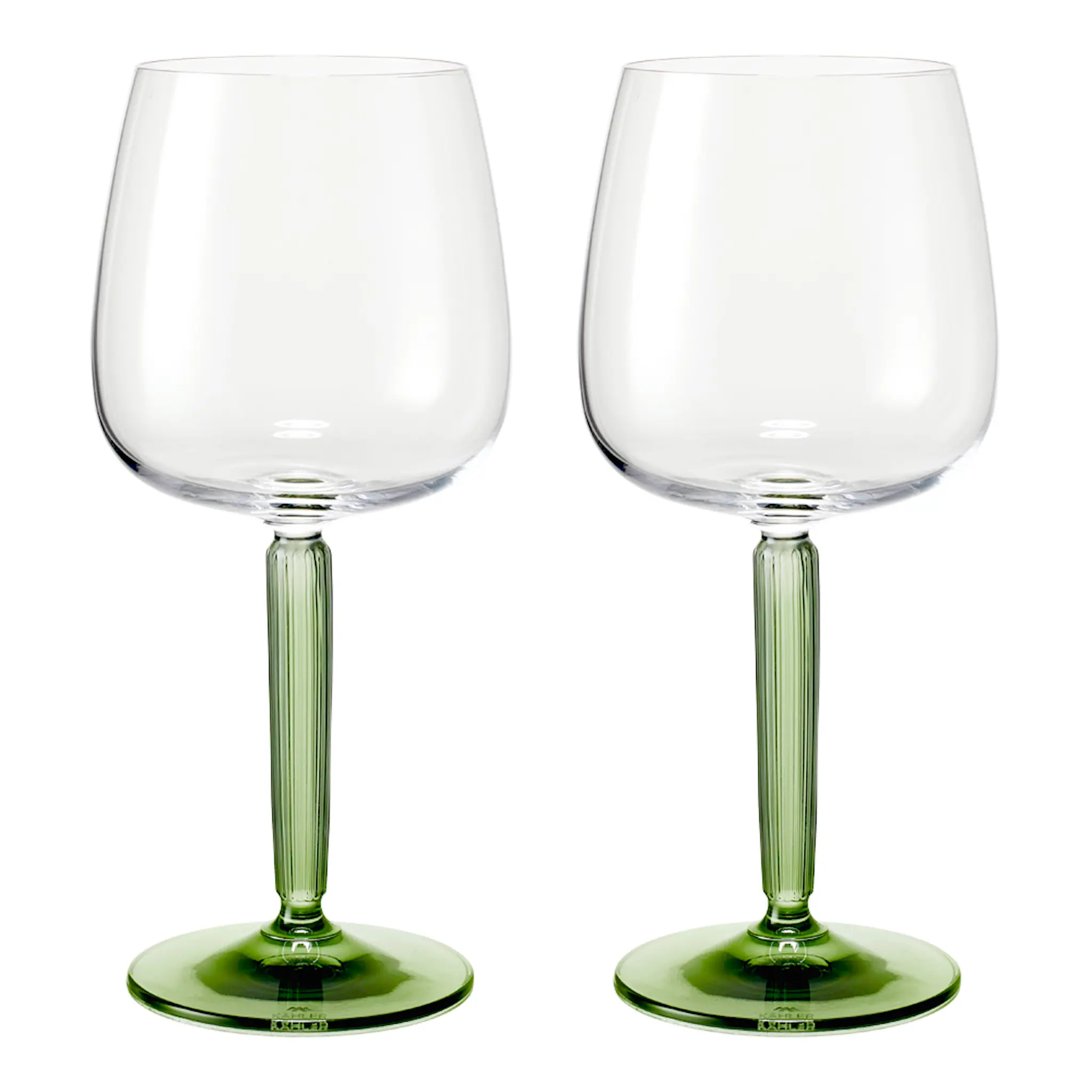 Kähler Hammershøi Rödvinsglas 49 cl 2-pack Grön
