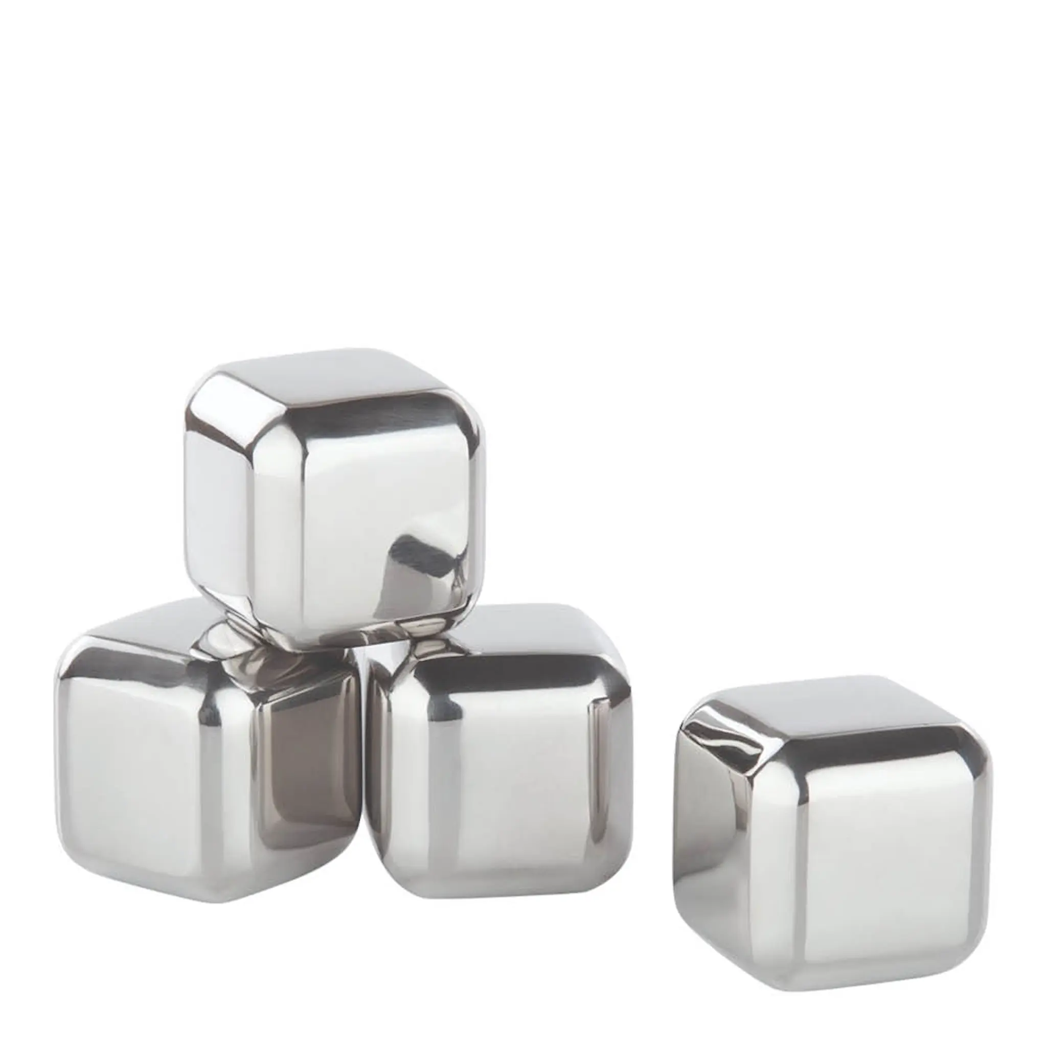 Innovine Cooling Cubes isbitar i stål små 2,5x2,5 cm 4-pack