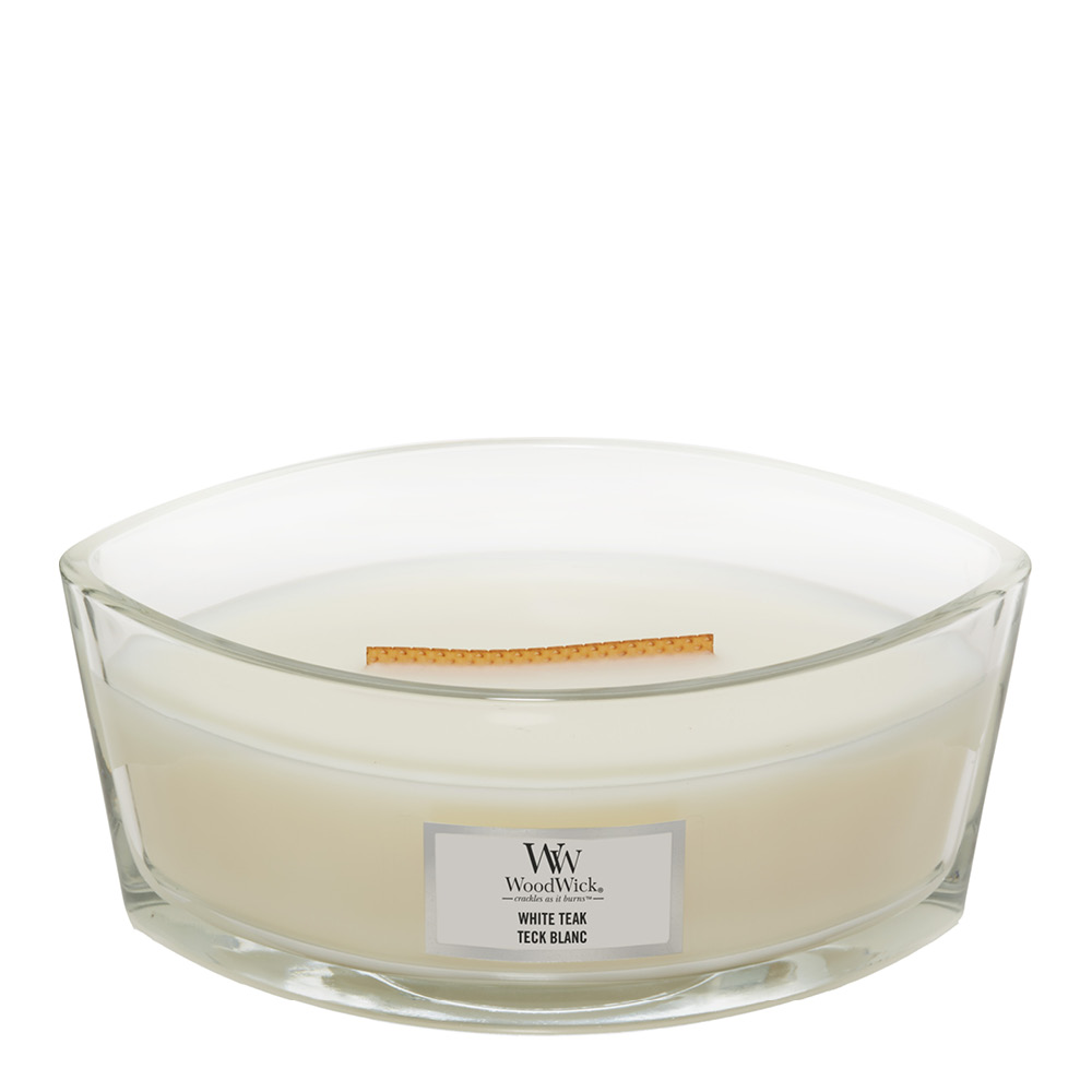 WoodWick Ellipse doftljus white teak