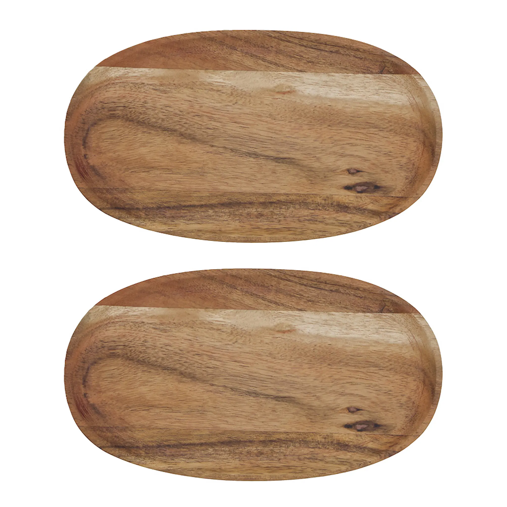 House Doctor Wood bricka / fat 22,5x12,5 cm natur