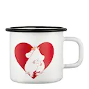Mumin emaljmugg 37 cl Hjärta