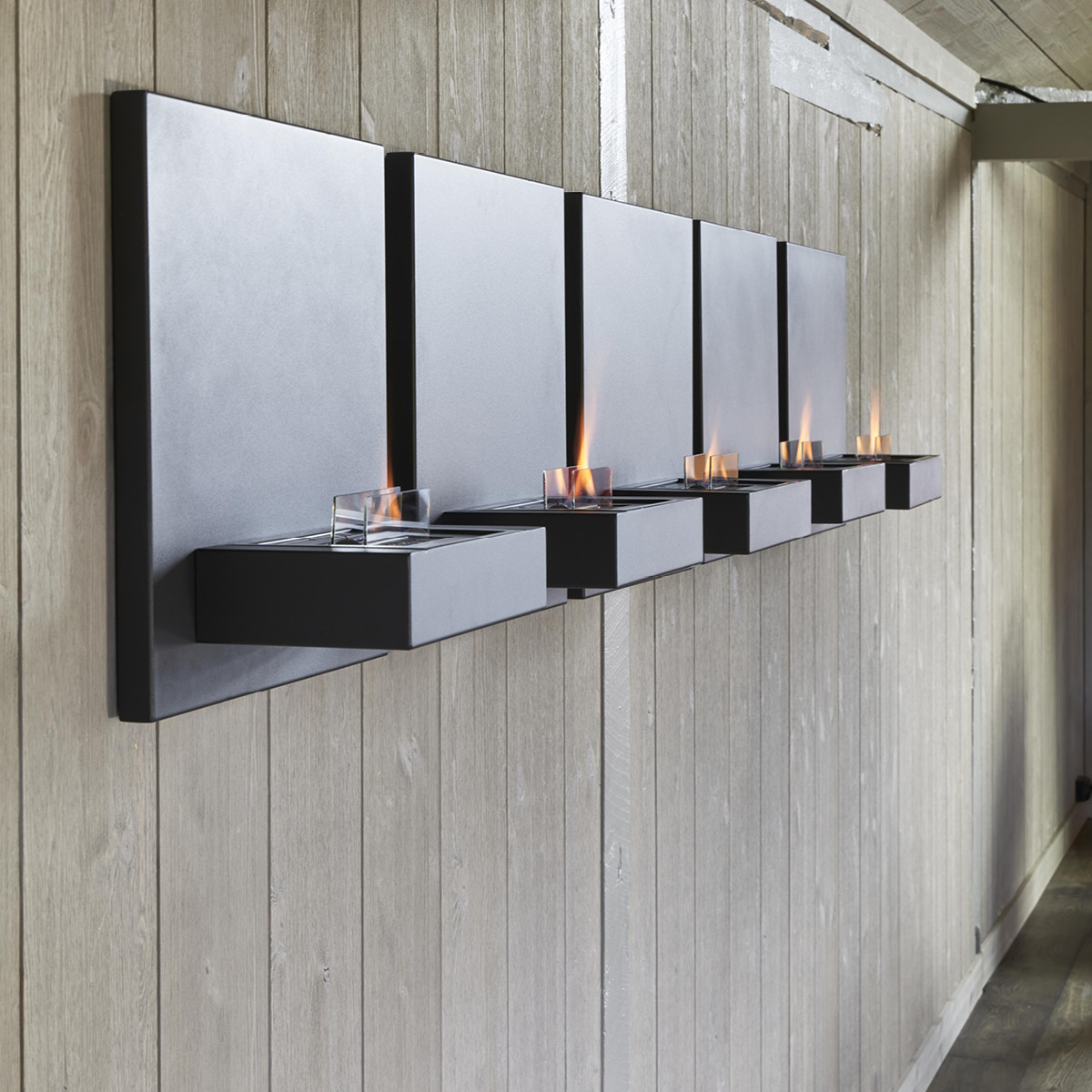 Tenderflame Square väggmonterad öppenspis 180 1,05 L svart
