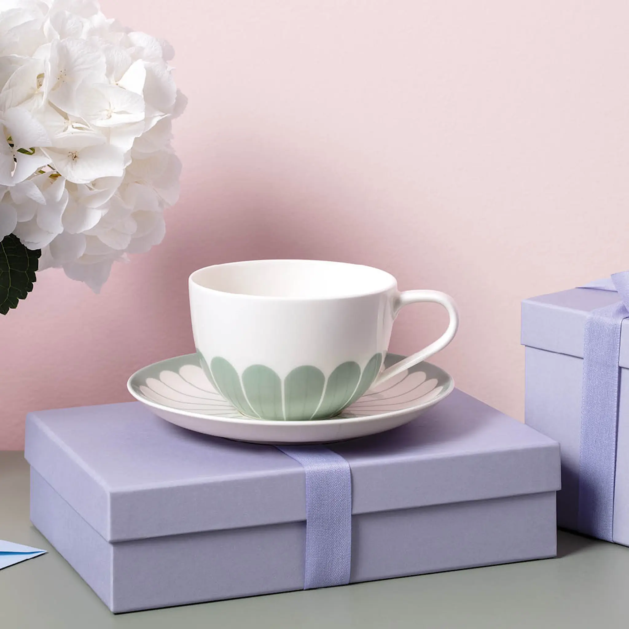Villeroy & Boch Fleur vert fat til cappuccinokopp 17,5 cm grønn