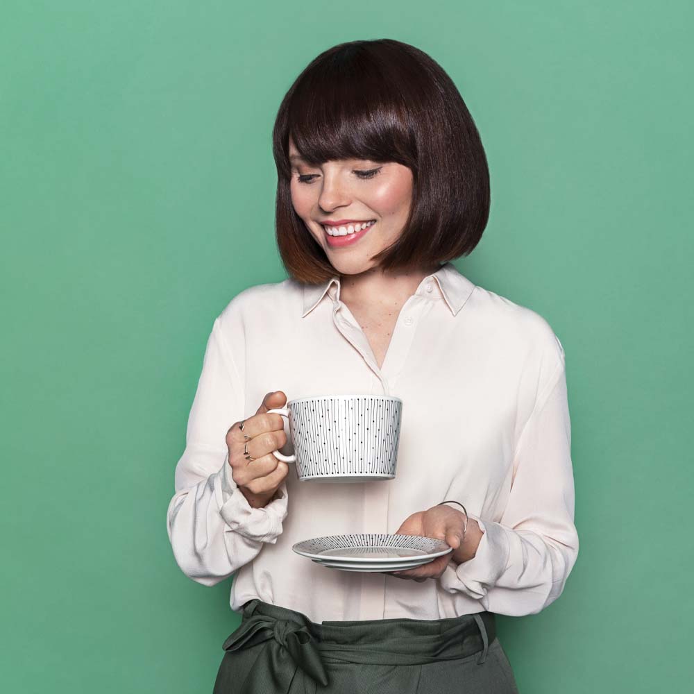 Arabia Mainio Sarastus Kuppi 40 cl Valkoinen/Musta