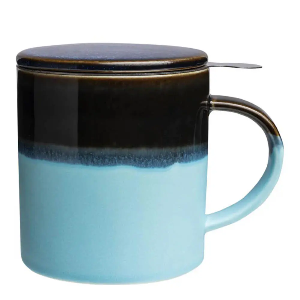 Industrial kopp med tesil og lokk 41 cl blå