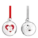 Mumin julkula 5 cm 2 delar Hjärta/Snöflinga