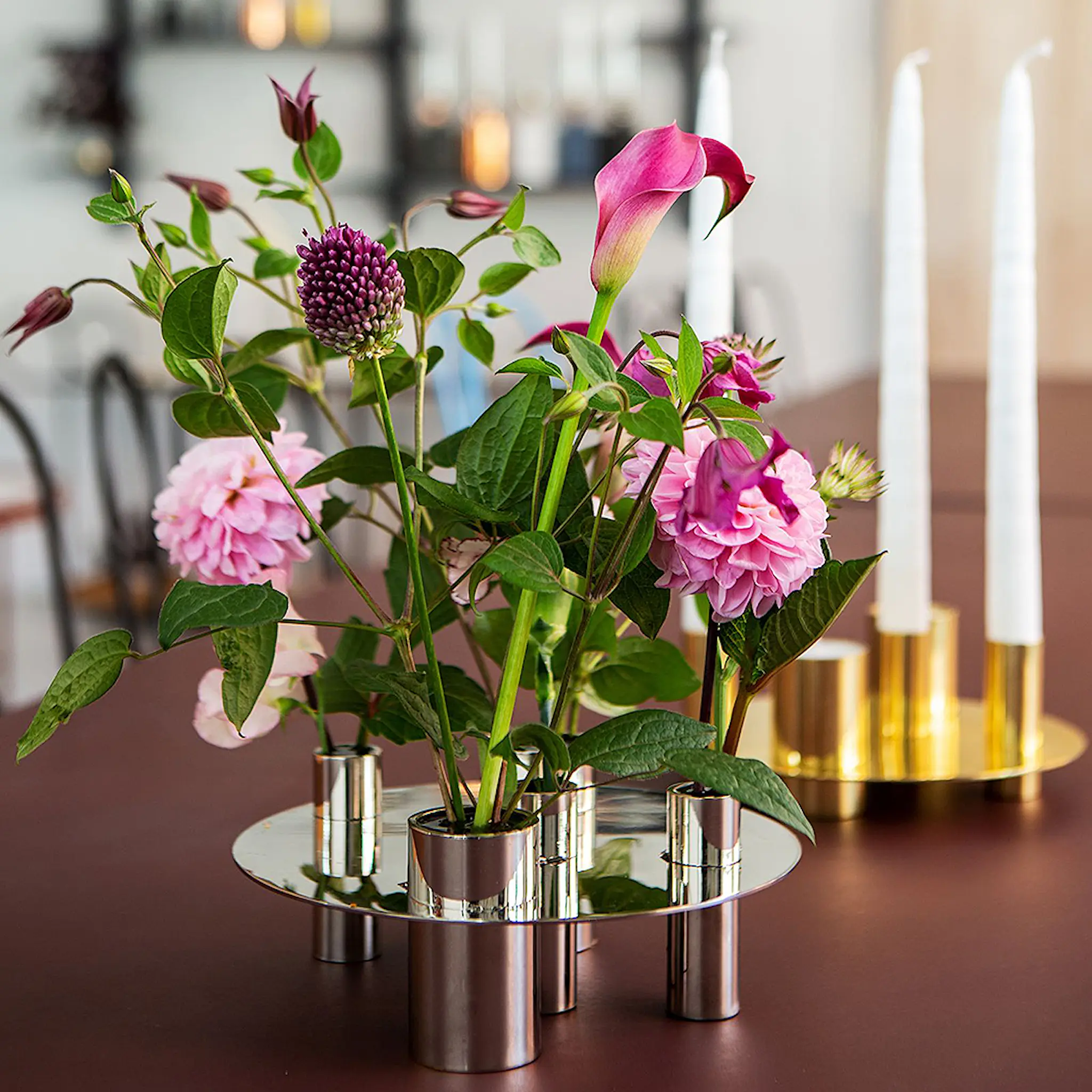 Klong Awa vase/lysestake 20x7,5 cm rustfri hover