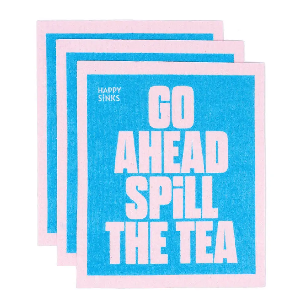 Tiskirätti 17x20 cm 3 kpl Spill the tea