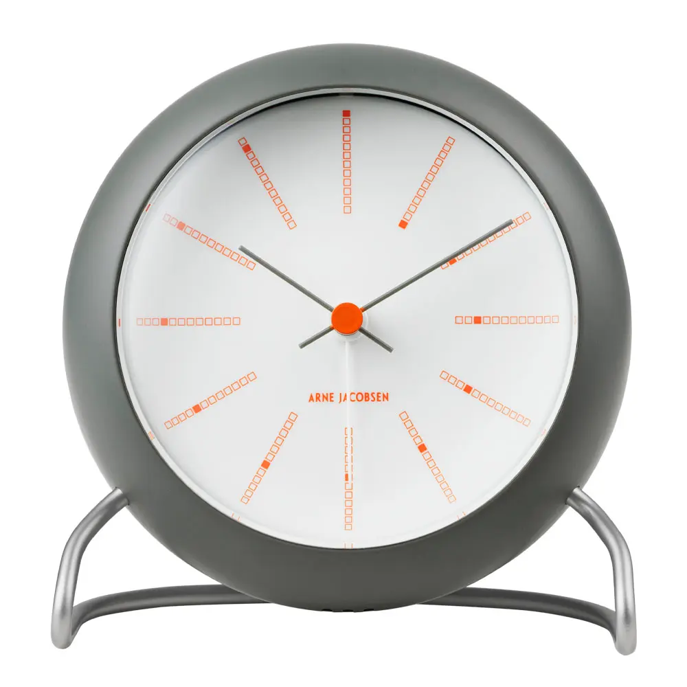 Bankers Pöytäkello 10 cm Tummanharmaa