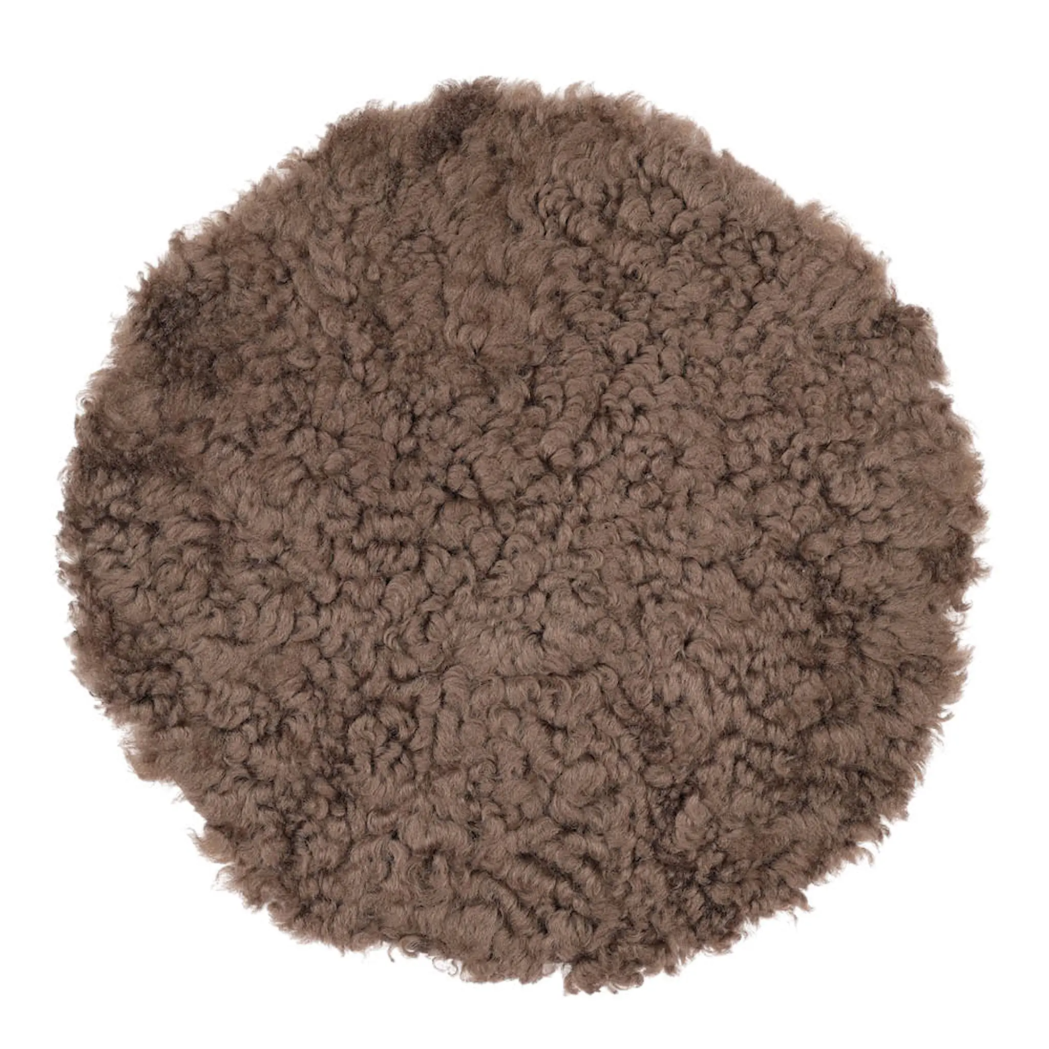 Natures Collection Sittdyna New Zealand fårskinn kort ull 34 cm chocolate