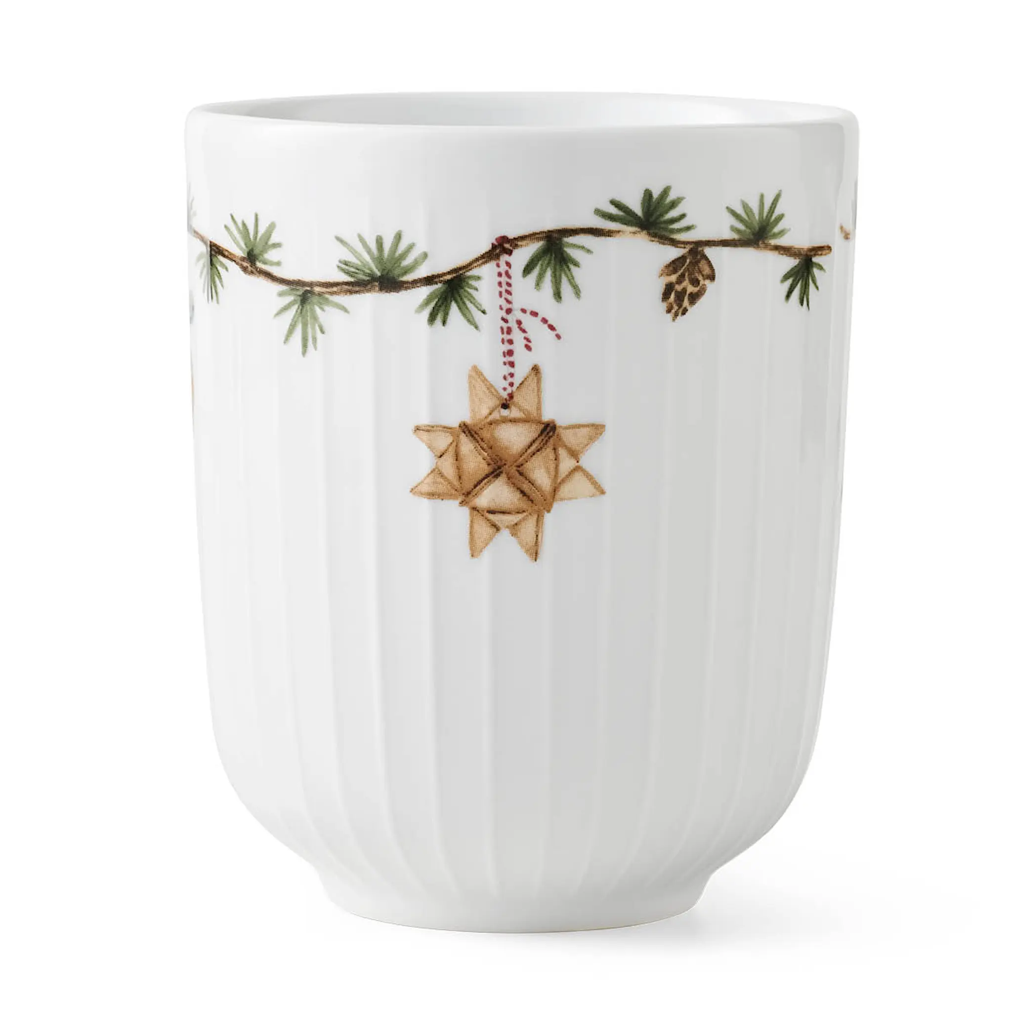 Kähler Hammershøi Christmas mugg utan öra 30 cl vit