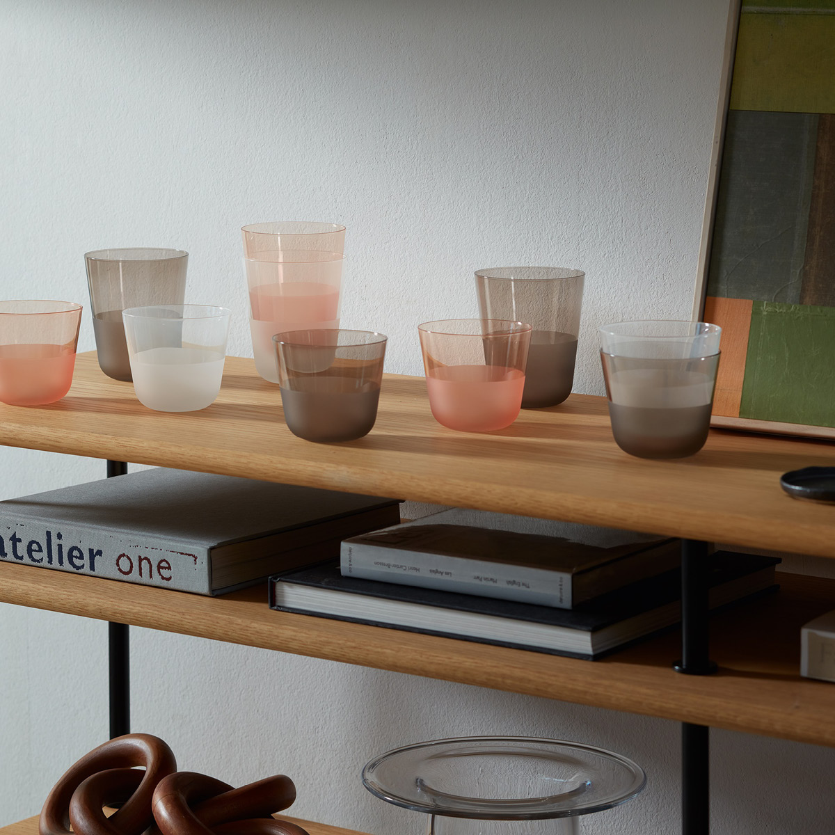 LSA International Arc vannglass 38 cl 2 stk contrast mist