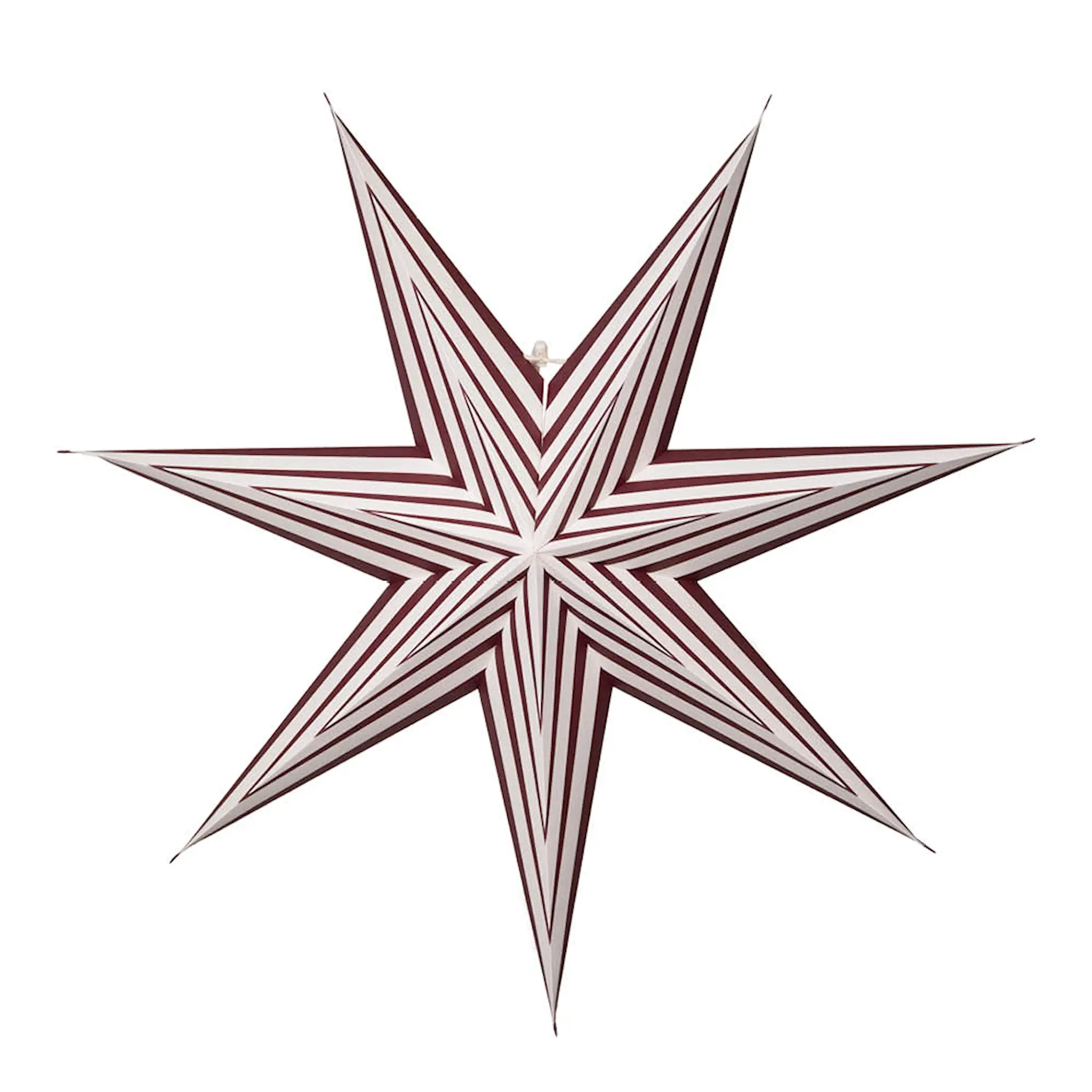 Star Trading Stripe joulutähti 60 cm valkoinen punaisella raidalla