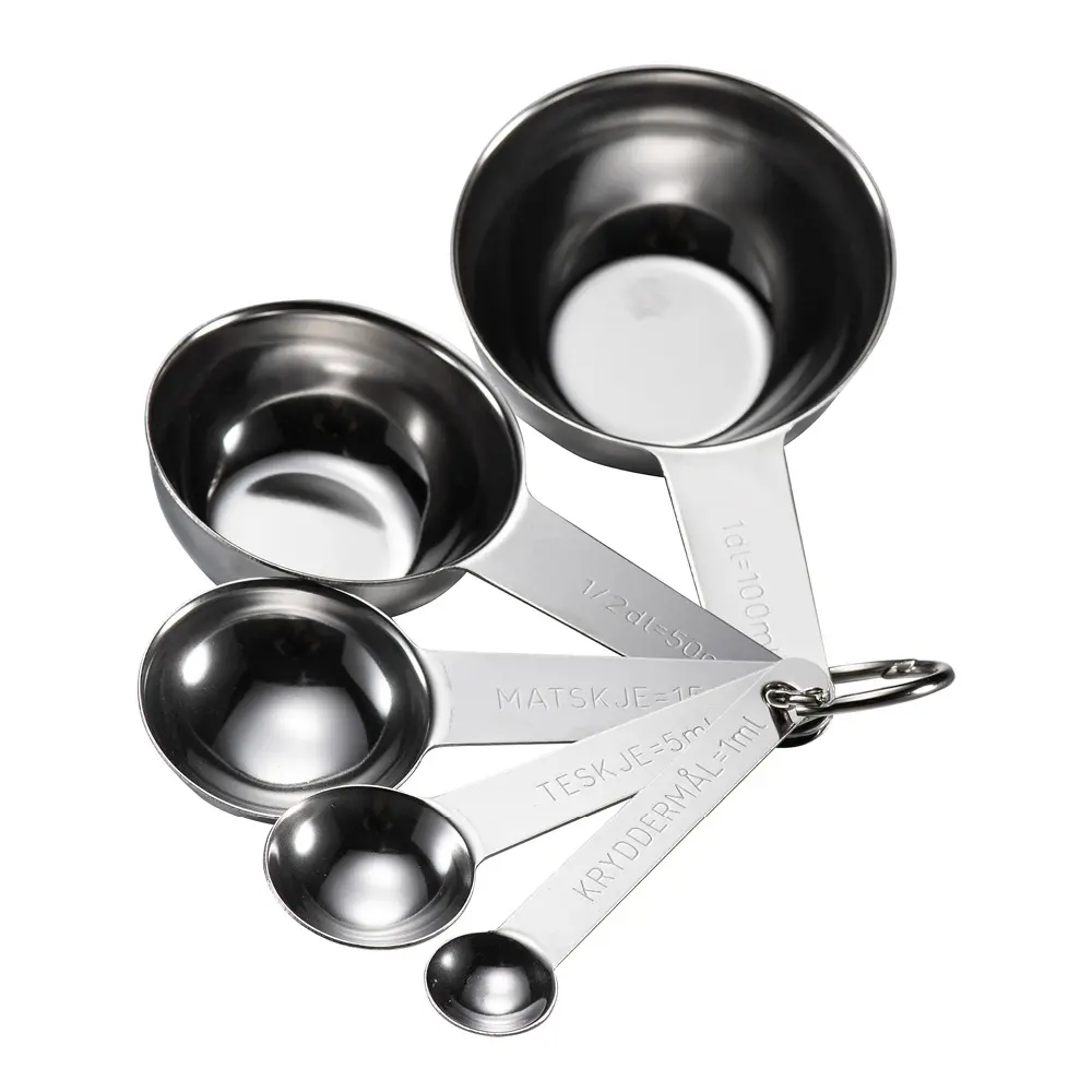 Basis måleskje 5 deler stål