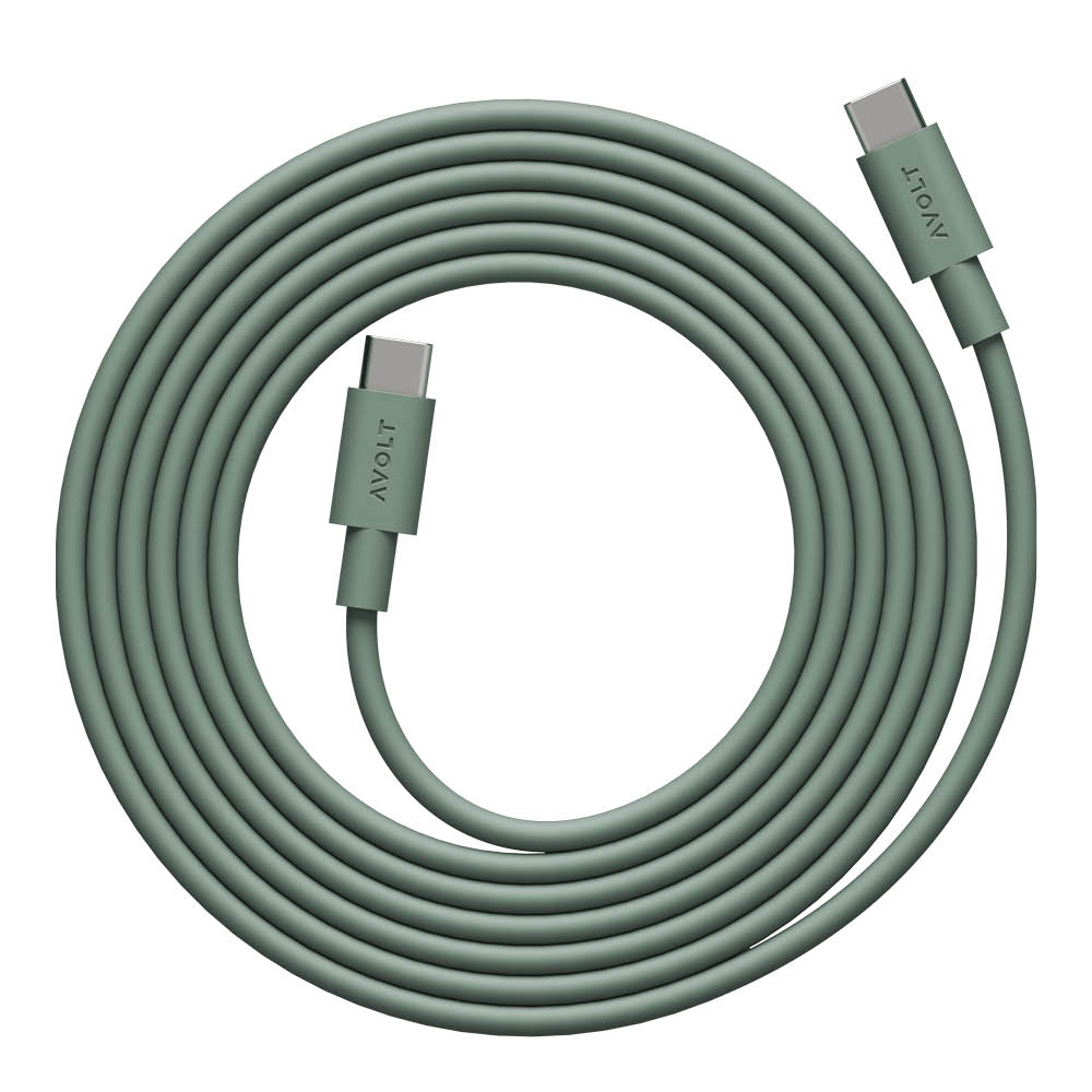 Avolt - Cable 1 USB-C Kaapeli 2 m Oak Green
