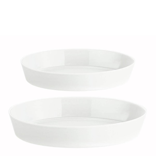 Originale fat ovalt 2 delar 26+31 cm vit
