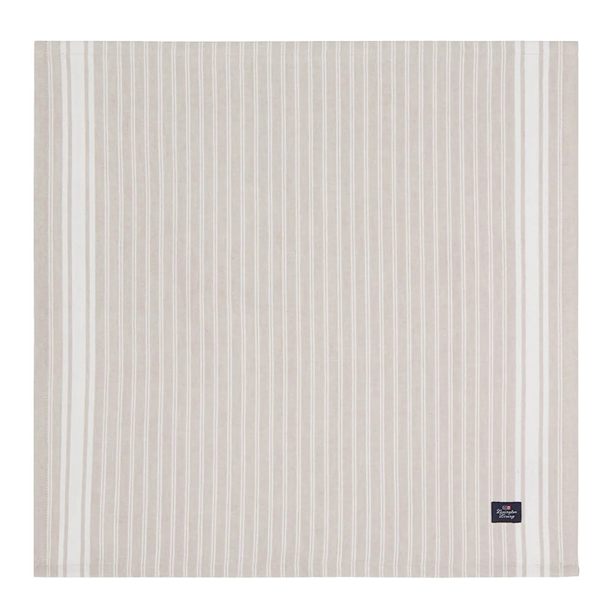 Lexington Icons randig servett oxford 50x50 cm beige/vit