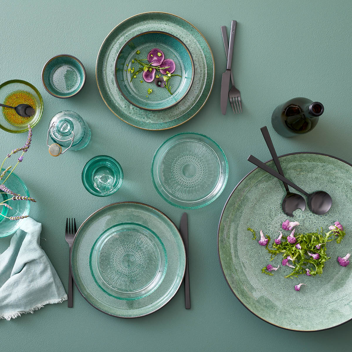 Bitz Salatsett svart matt