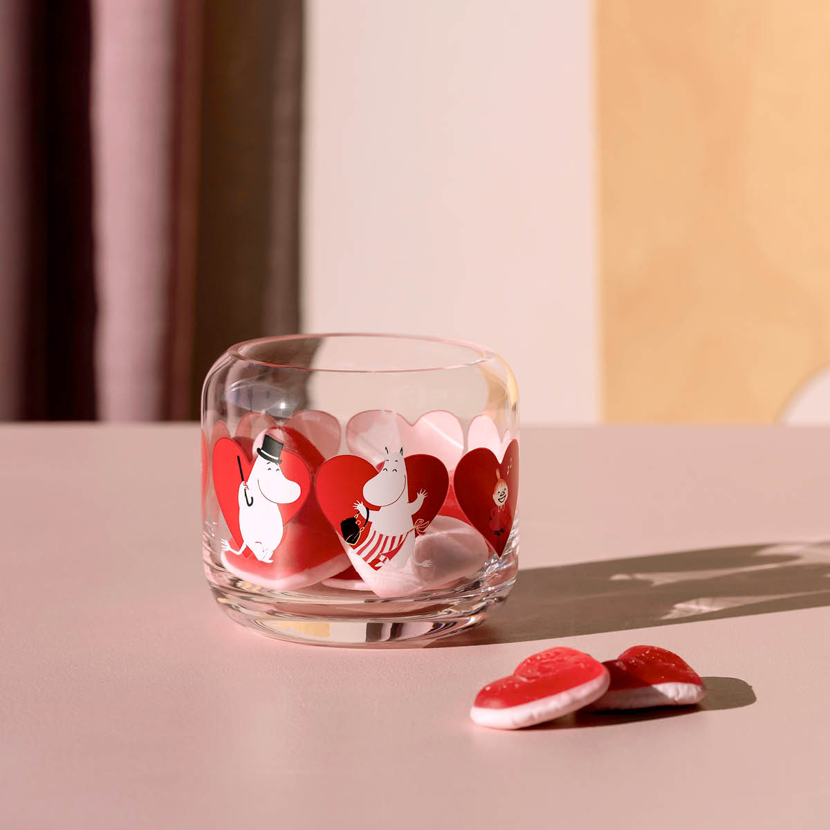 Muurla Mumin ljuslykta / vas 8 cm Hjärta