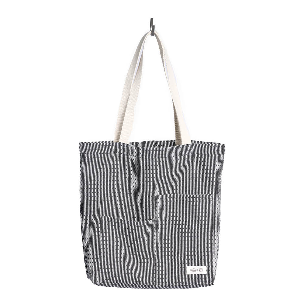 The Organic Company Piqué handlenett 30x35 cm evening grey