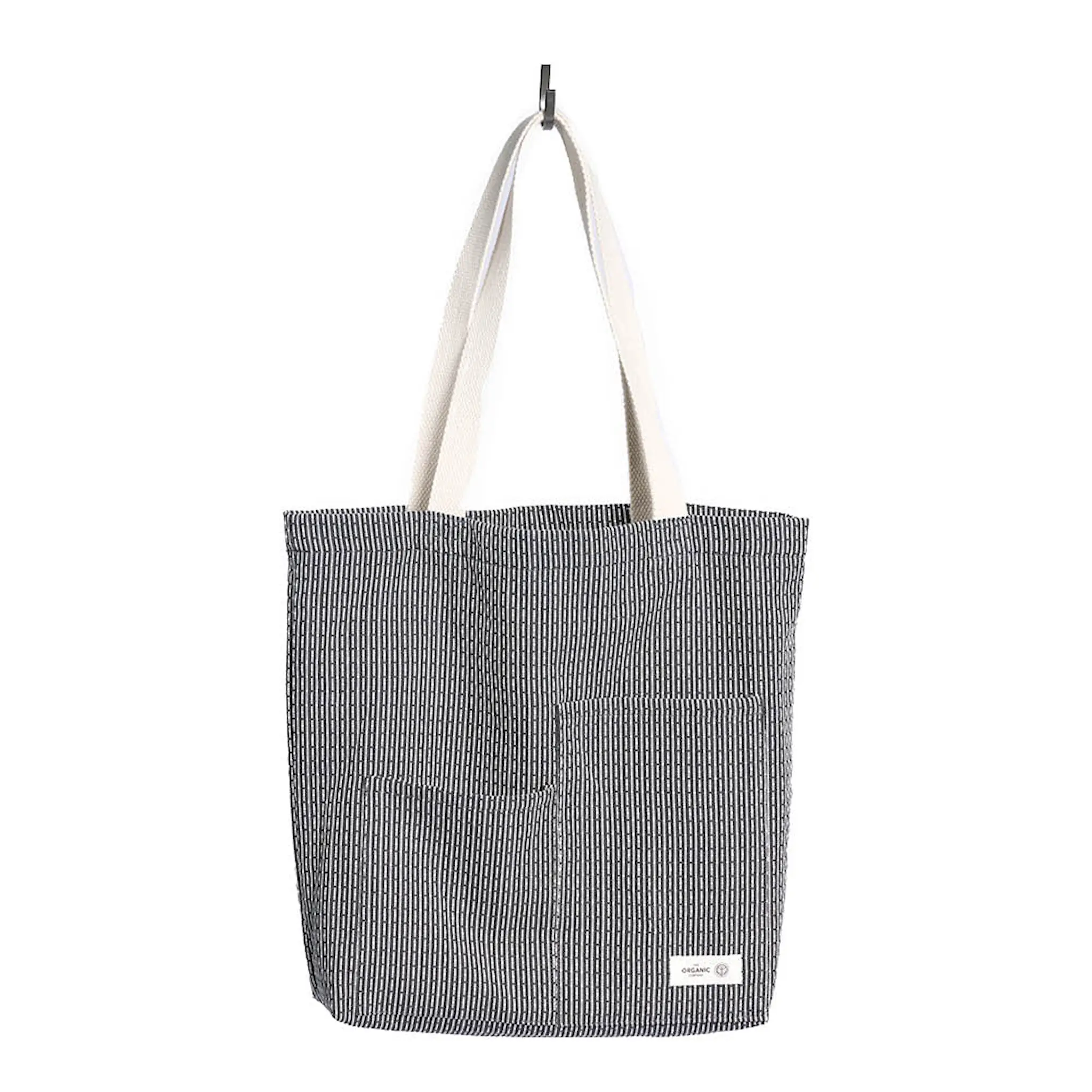 The Organic Company Piqué ostoskassi 30x35 cm evening grey
