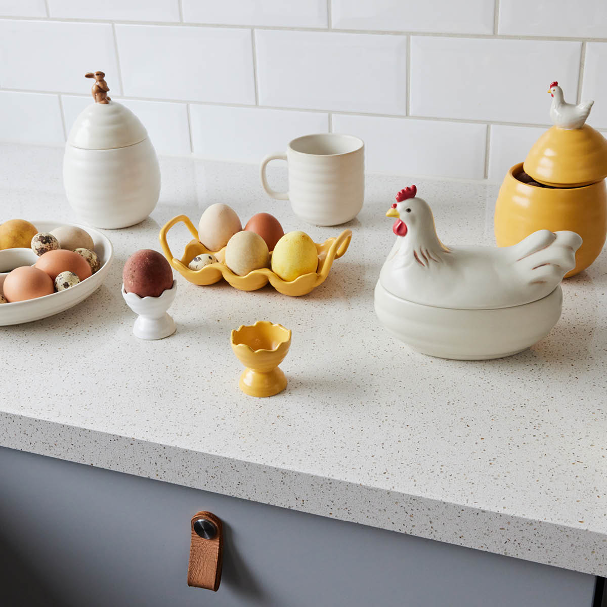 Sagaform Ellen Kannellinen purkki 11 cm Valkoinen