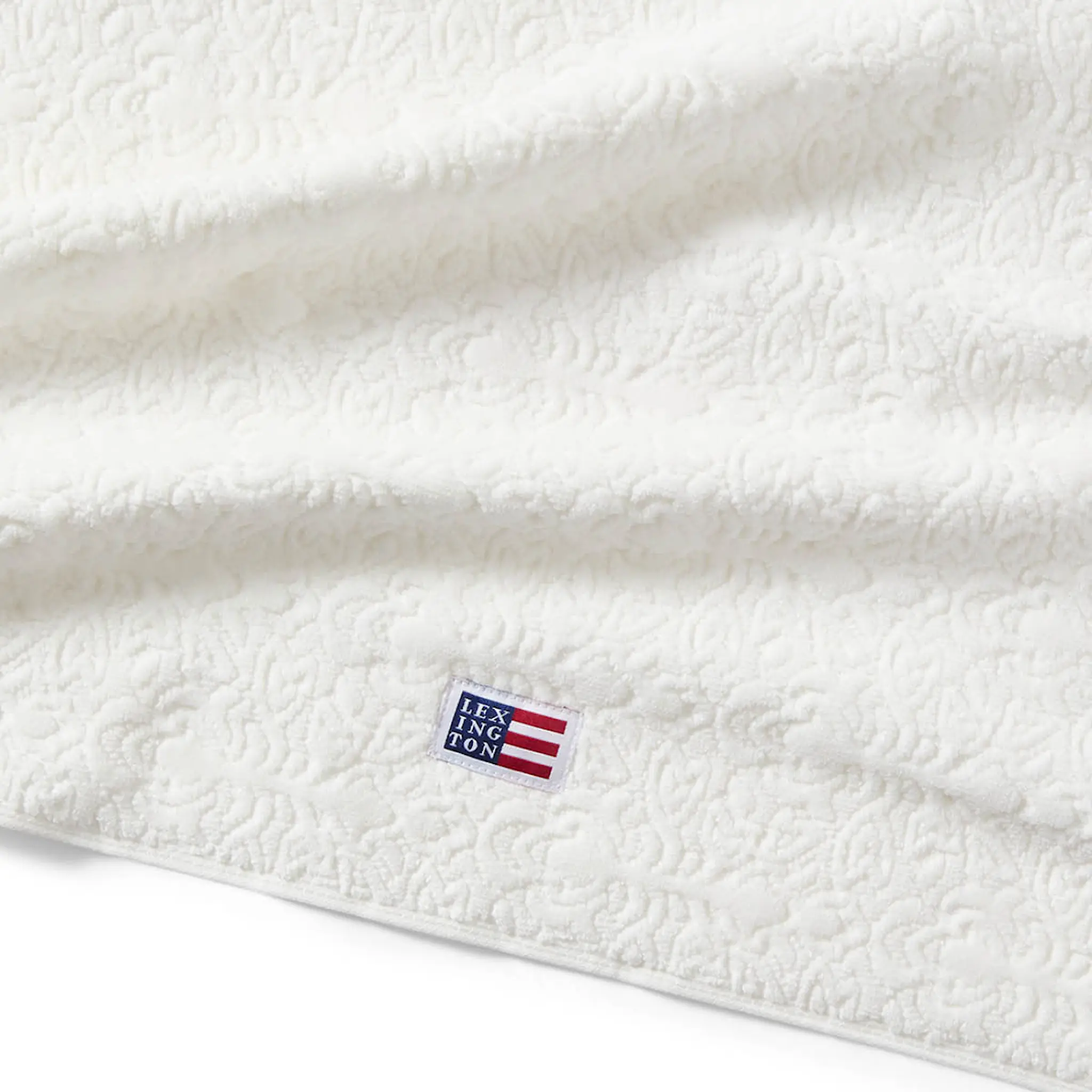 Lexington Velour jacquard ornament håndkle 100x150 cm snow white