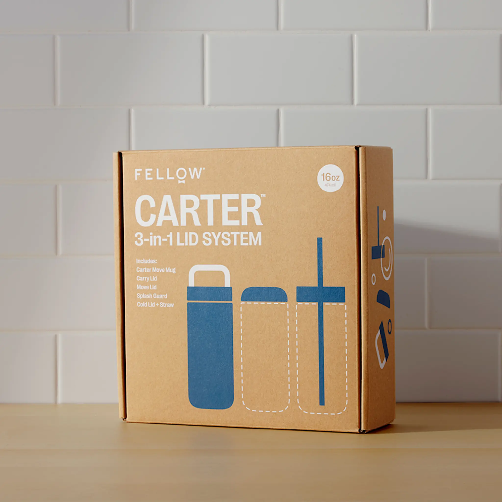 Fellow Carter CBOX2 3-i-1 termosmugg 475 ml stone blue