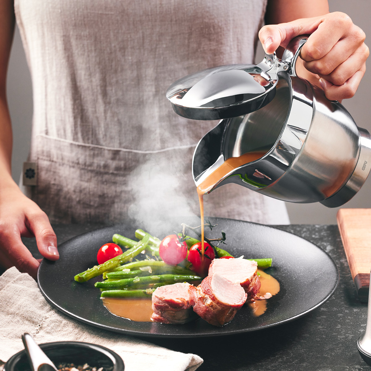 Gefu Serviro sauskanne 400 ml stål