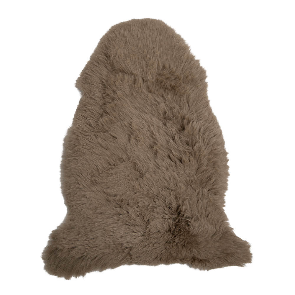 Natures Collection Fårskinn New Zealand lång ull 100 cm taupe