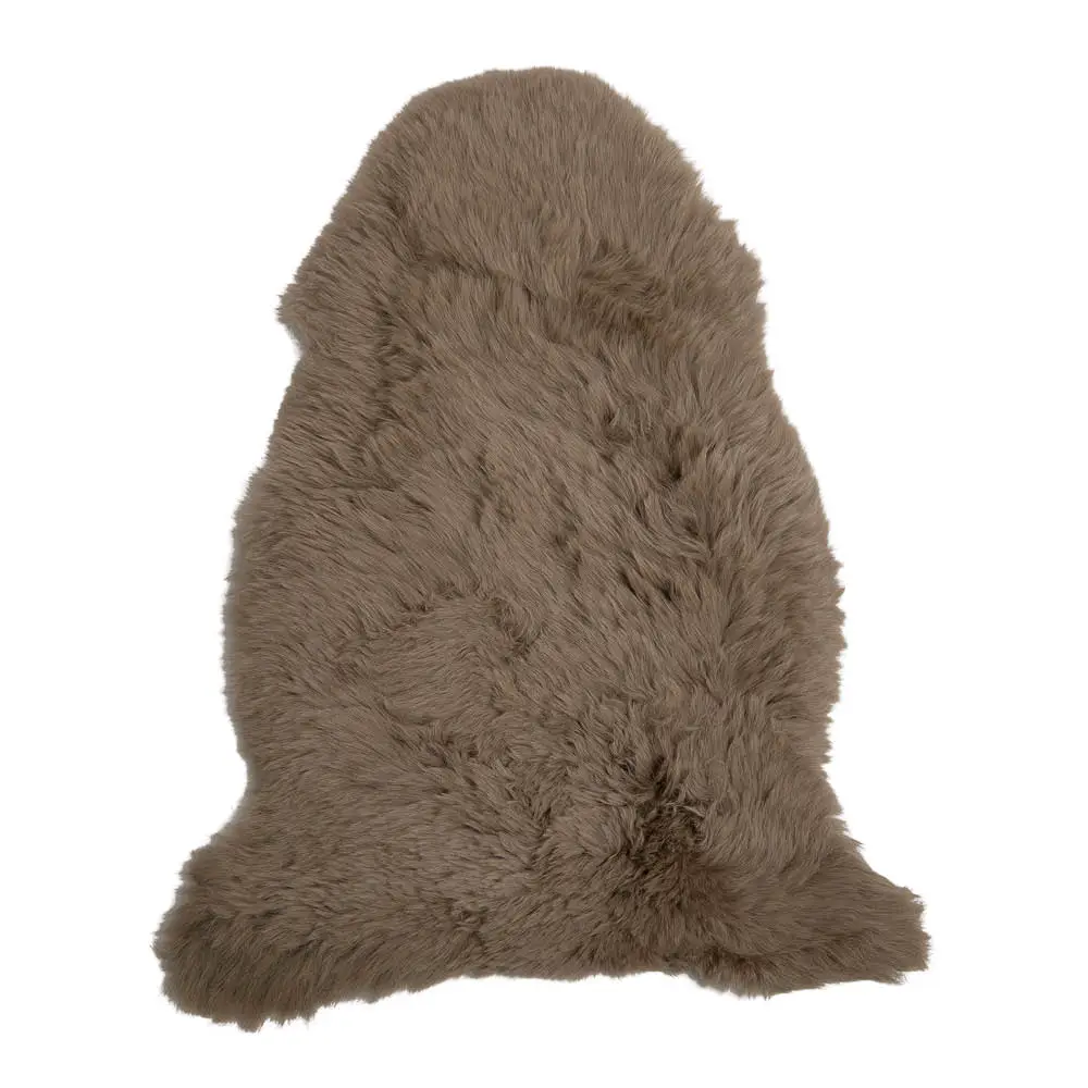 Saueskinn new zealand lang ull 100 cm taupe