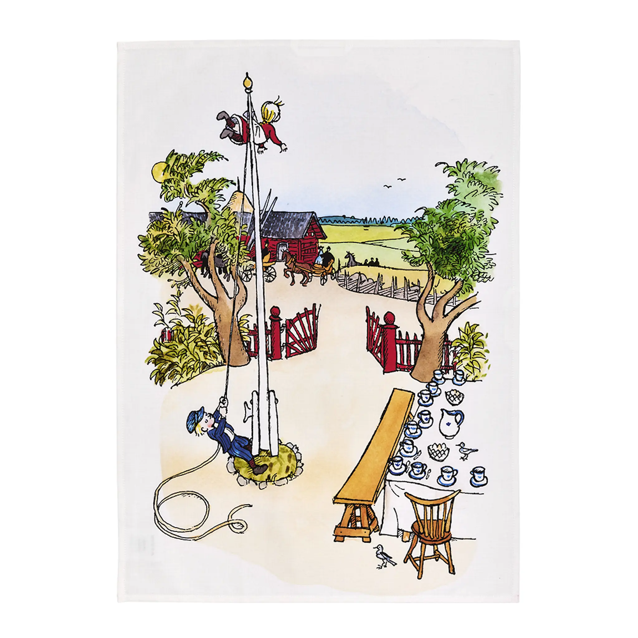 Muurla Emil kökshandduk 50x70 cm flaggstången vit
